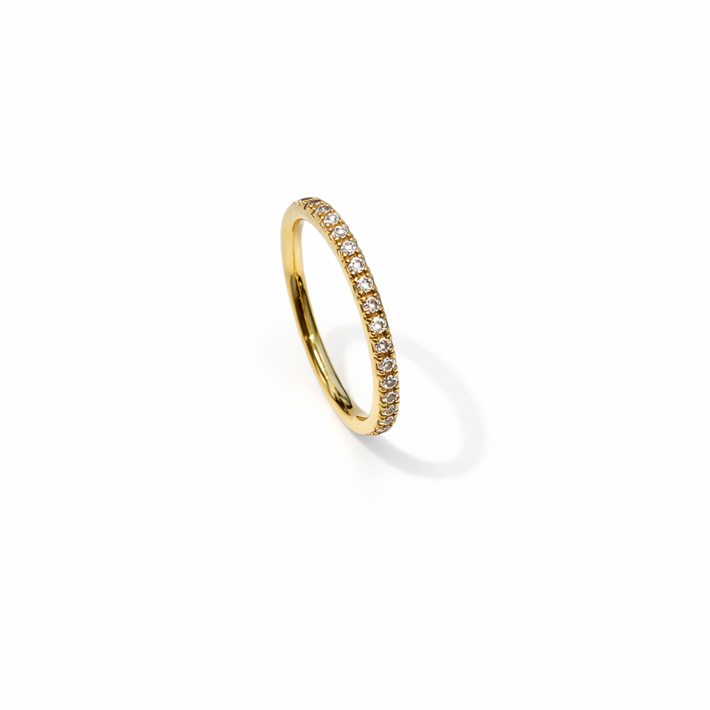 14K Yellow Gold Bridal Diamond Band with 21 Round Diamonds TDW: 25.00ct