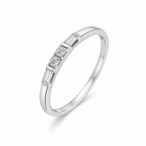 Platinum Vintage Platinum Round and Baguette Diamonds Channel – Set Eternity Band Ring