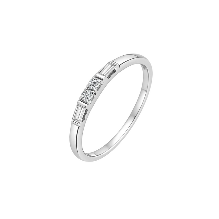 Platinum Vintage Baguette Eternity Band Ring