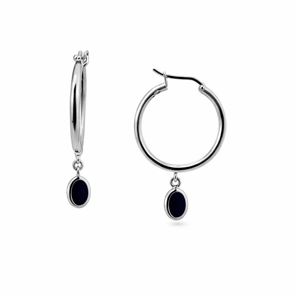 925 Sterling Silver Blue CZ Dangle Earrings