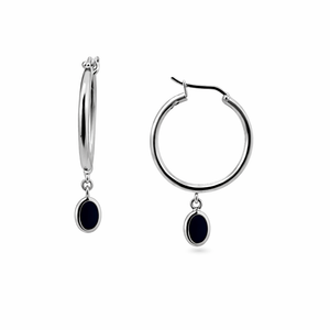 925 Sterling Silver Blue CZ Dangle Earrings