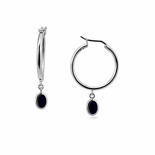 925 Sterling Silver Blue CZ Dangle Earrings