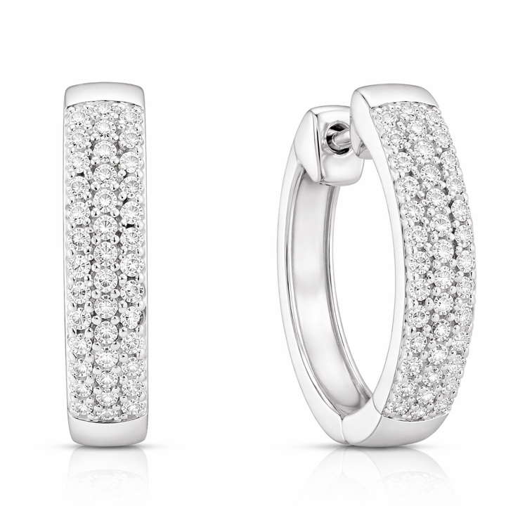 14K White Gold Small Hoop Earring