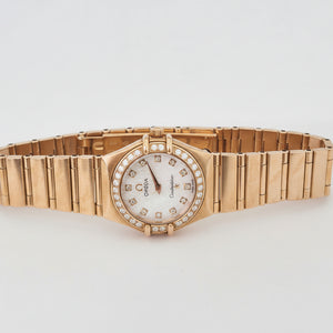 18K Omega Constellation Diamonds MOP Dial $ Bezel / Yellow Gold – Resale Vintage
