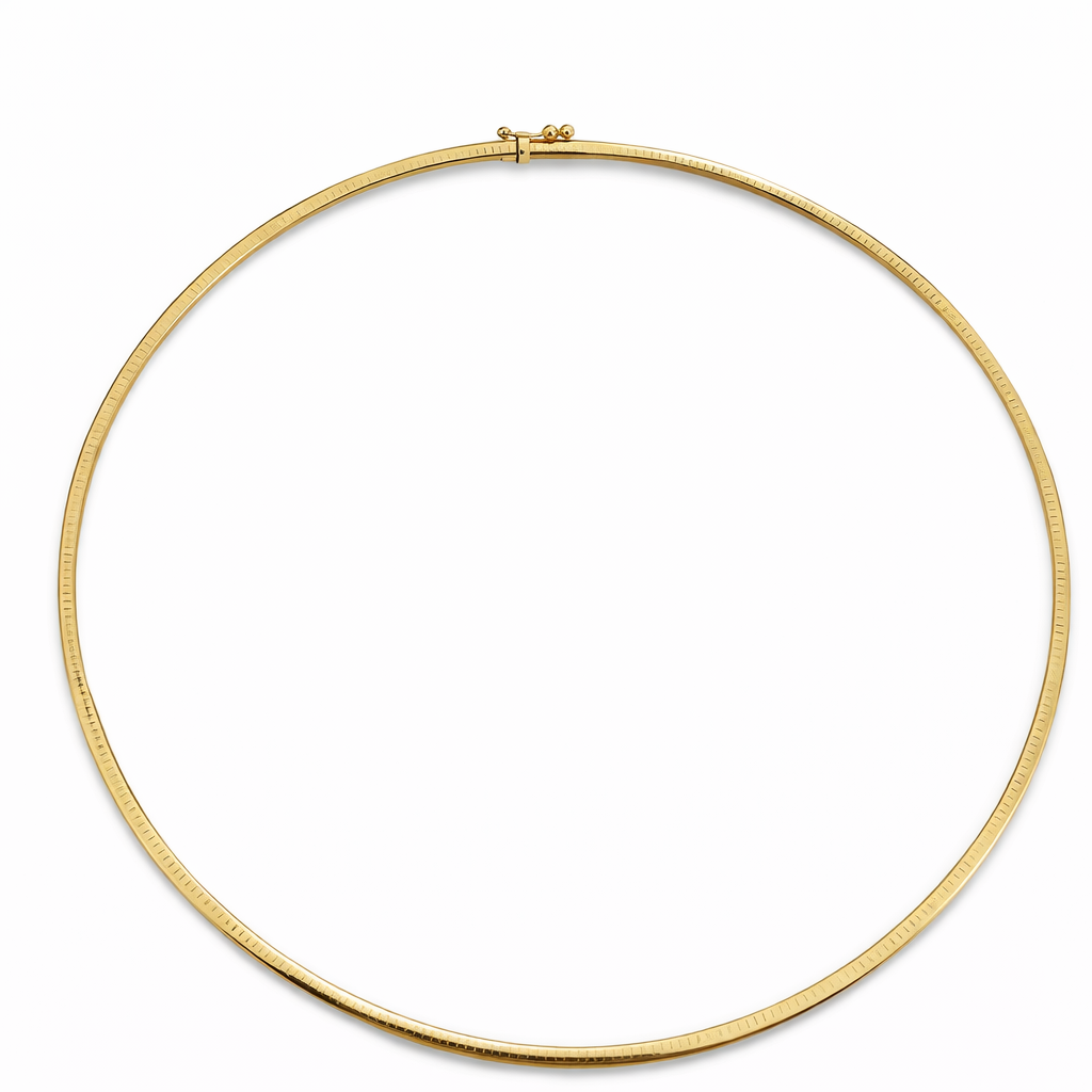 14K Yellow Gold Omega Chain Necklace
