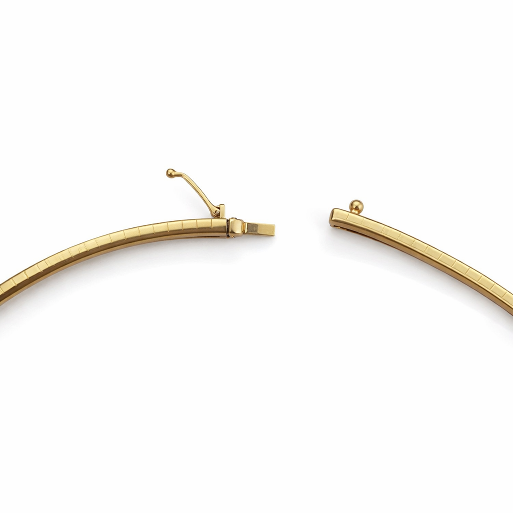 14K Yellow Gold Omega Chain Necklace