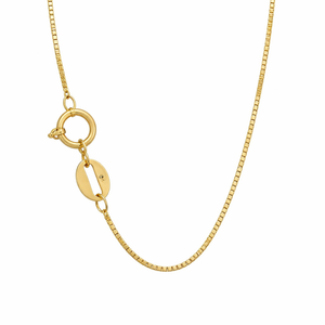 Yellow Gold Box Chain 18k 16 inches