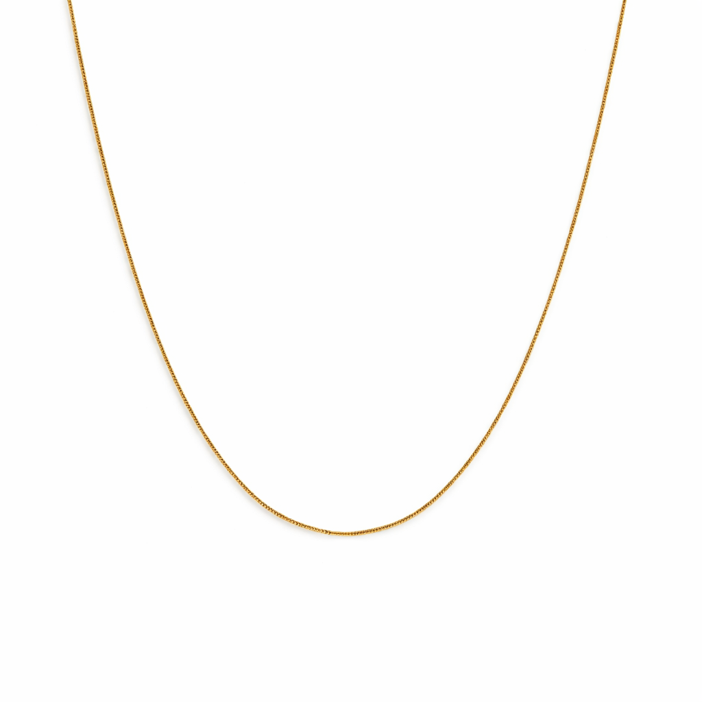 Yellow Gold Foxtail Chain, 18k, 0.52gr, 15-17''