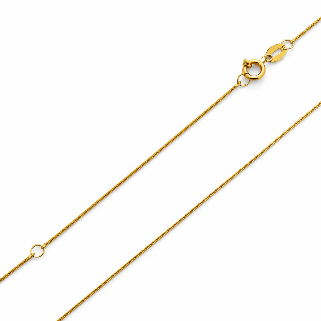 Yellow Gold Foxtail Chain, 18k, 0.52gr, 15-17''