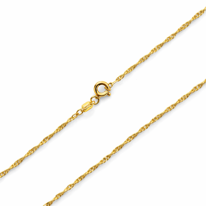 Yellow Gold Twisted Singapore Chain, 18k, 2gr, 17Inch