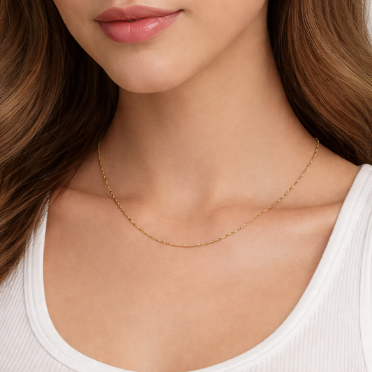 18K Yellow Rope Gold Chain 1.41gr 18