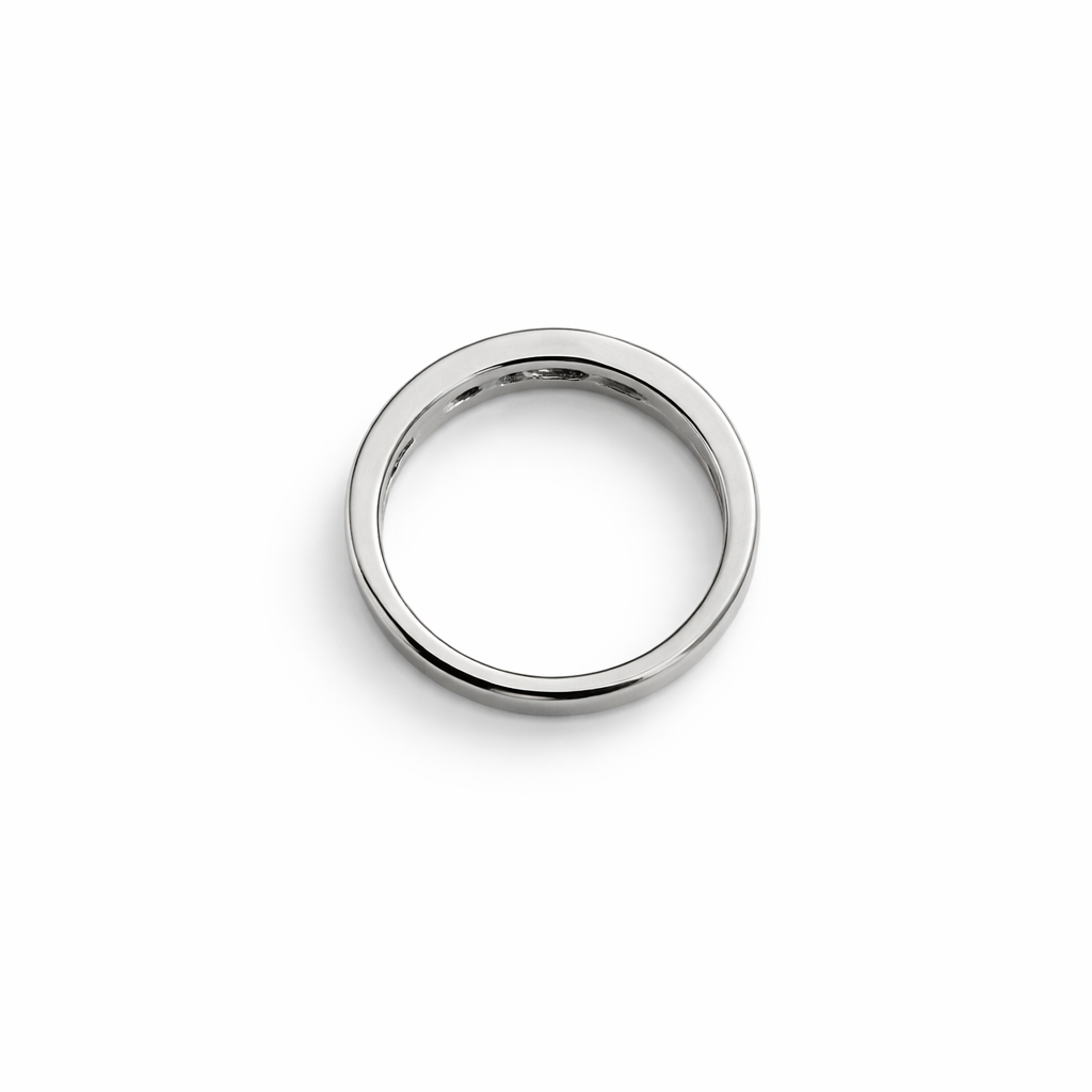 14K White Gold Channel Set Diamond Band TDW:0.25ct VS H