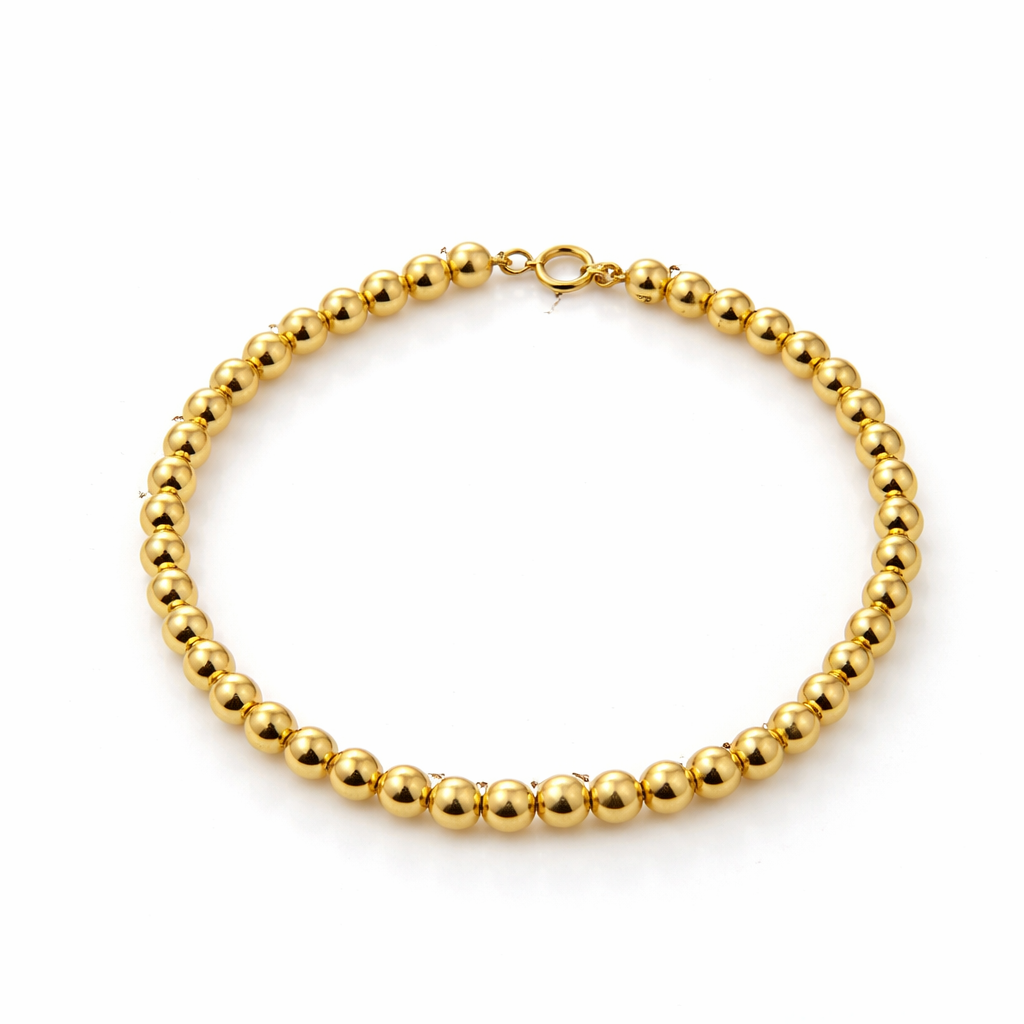 Yellow Gold Beaded Bracelet, 18k