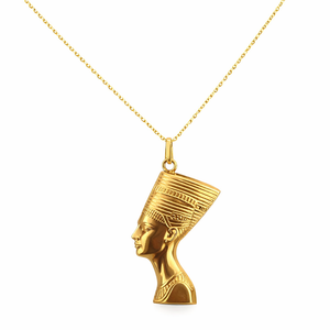 18K Yellow Gold Queen Nefertiti Pendant