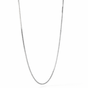 18K White Gold Box Chain 16" 1mm