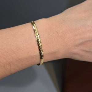 18k Yellow Gold Flat Curb Bracelet, 7.83gr