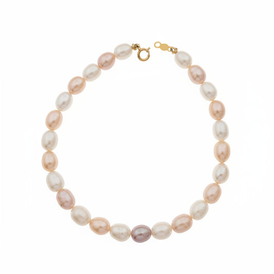 Multicolor Fresh water Pearl Bracelet, 7 1/2 Inches