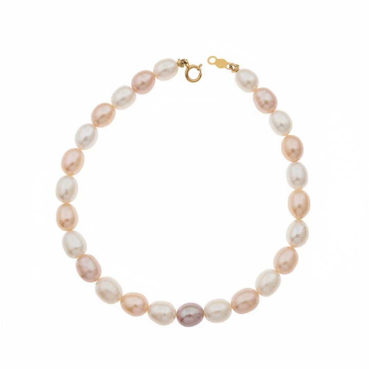 Multicolor Fresh water Pearl Bracelet, 7 1/2 Inches