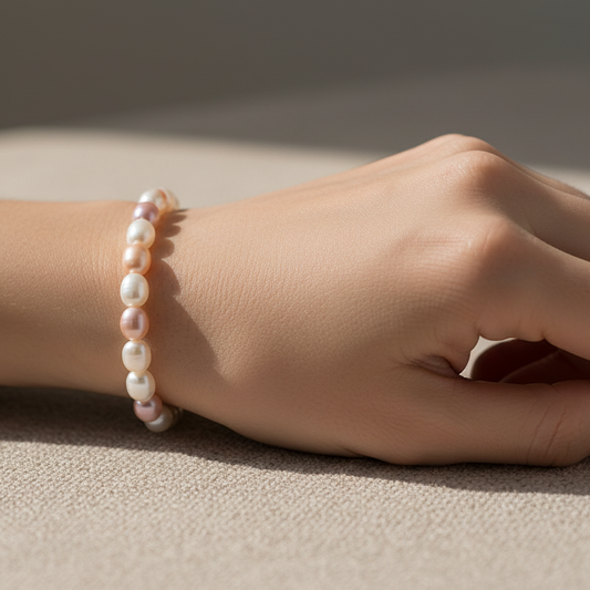 Multicolor Fresh water Pearl Bracelet, 7 1/2 Inches