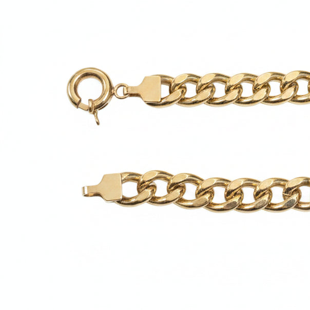 18k Yellow Gold Miami Cuban Link Chain ,16 Inches