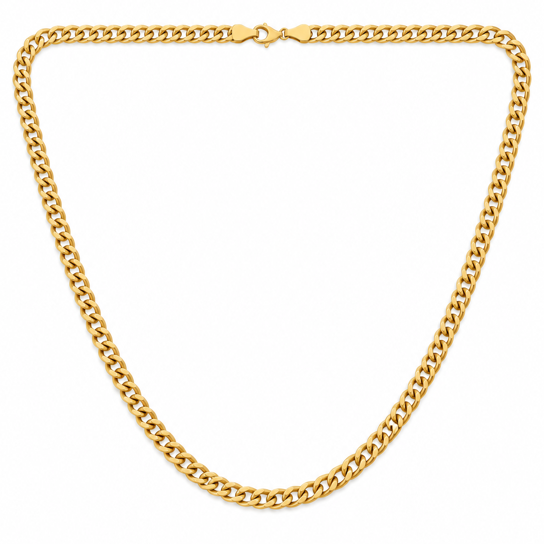 18K Yellow Gold Curb Chain Necklace