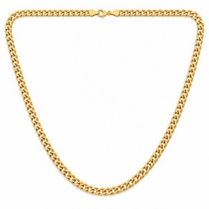 18K Yellow Gold Curb Chain Necklace
