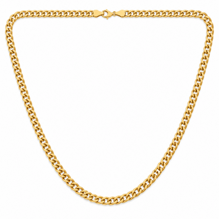 18K Yellow Gold Curb Chain Necklace