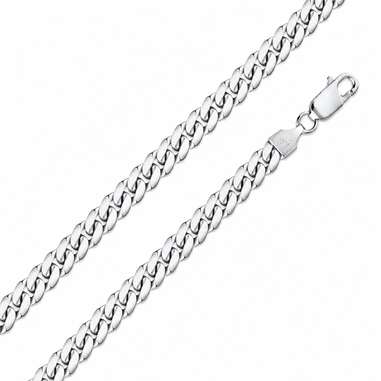 925 Sterling Silver Miami Cuban Chain Necklace
