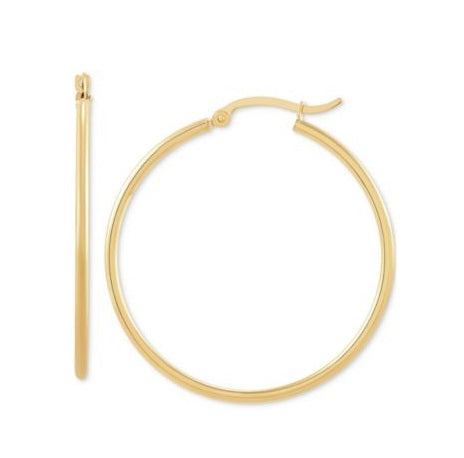 14k Yellow Gold Hoop Earring, 35mm
