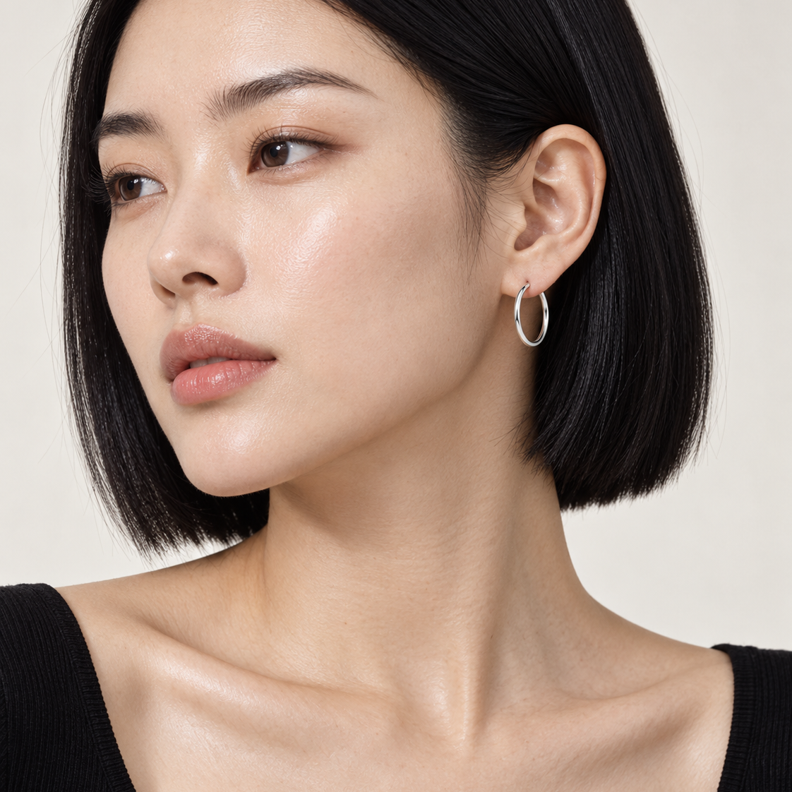 925 Sterling Silver High Polish Endless Hoop Earrings