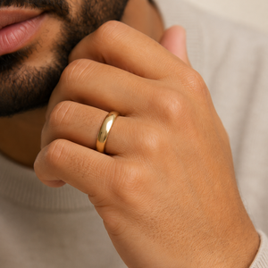 10K Yellow Gold Wedding Band Ring 5mm