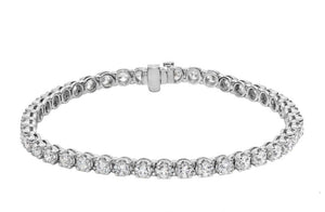 White Gold Tennis Bracelet, 49 RD, TDW: 2ct, VS1-2, G-H, Total Length: 6 1/2, W: 10.4gr,14k