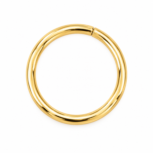 14K Yellow Gold Piercing Hoop