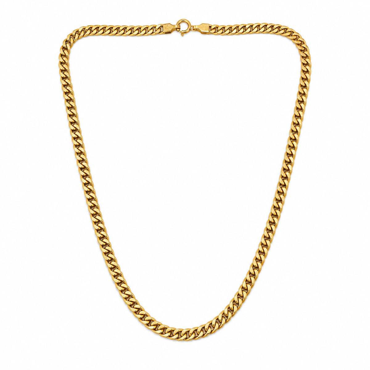 18K Yellow Gold Curb Chain Necklace