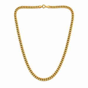 18K Yellow Gold Curb Chain Necklace