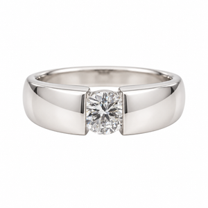 14K White Gold Diamond Solitaire Ring