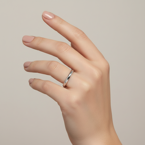 925 Sterling Silver Plain Wedding Band Round Ring