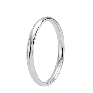 18K White Gold Thin Band