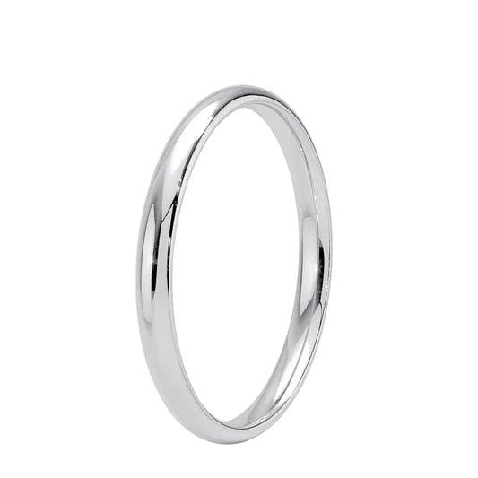 18K White Gold Thin Band