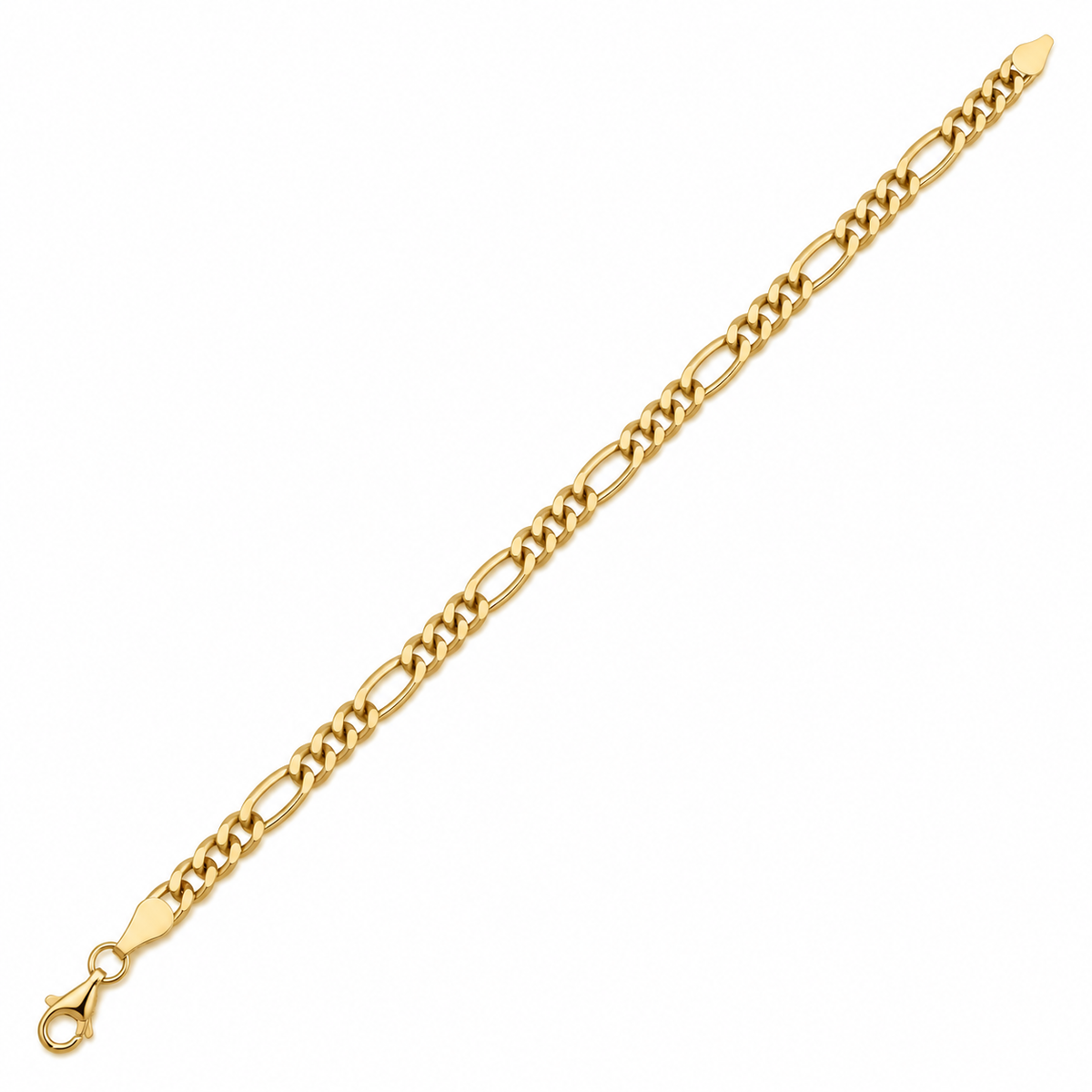 18K Yellow Gold Figaro Chain Bracelet