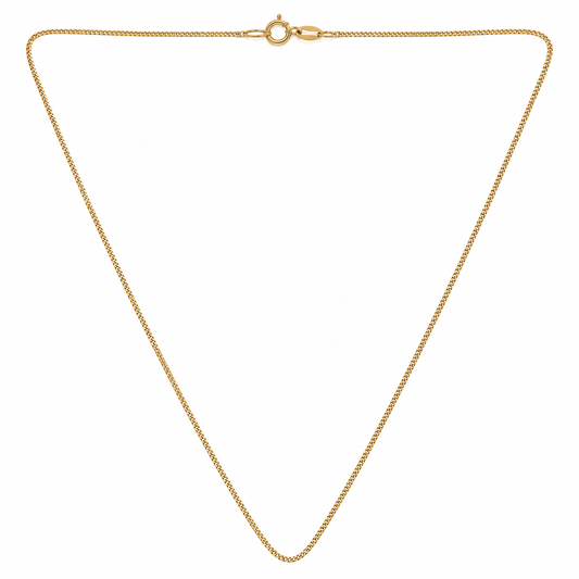 14K Yellow Gold Curb Chain Necklace