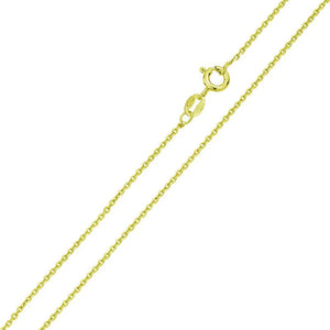925 Sterling Silver Gold Plated Anchor Chain, 16 Inches