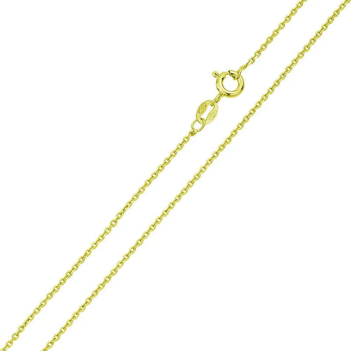 925 Sterling Silver Gold Plated Anchor Chain, 16 Inches