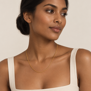 18K Yellow Gold Rolo Chain Necklace