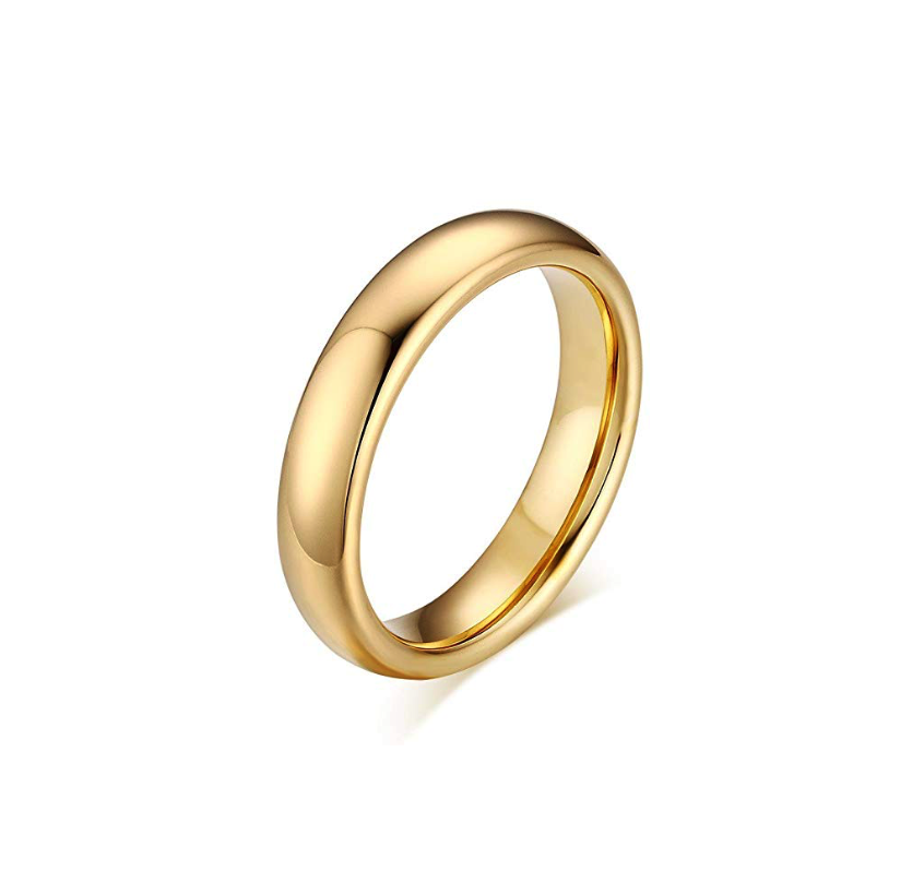 Yellow Gold Half Dome Band. 10k, 2.6gr, 3mm