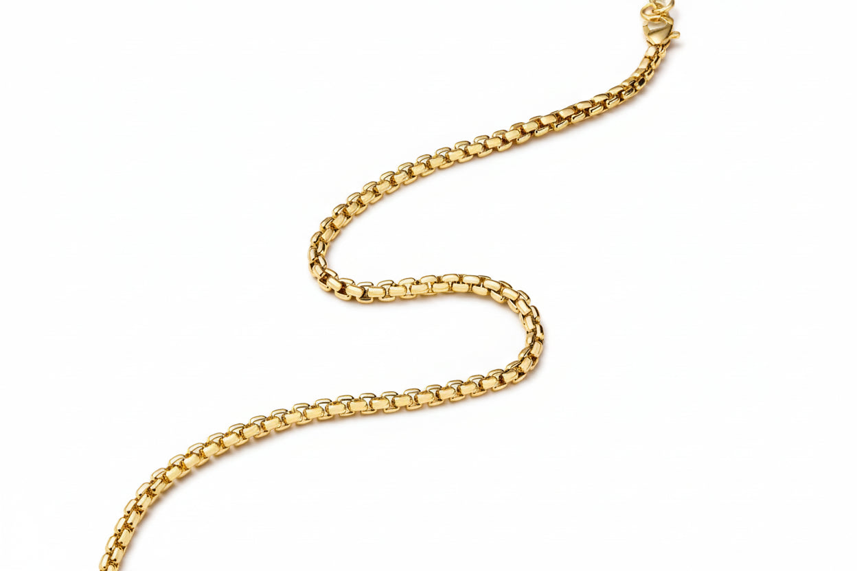 18K Yellow Gold Box Chain 14" 3.25 gr