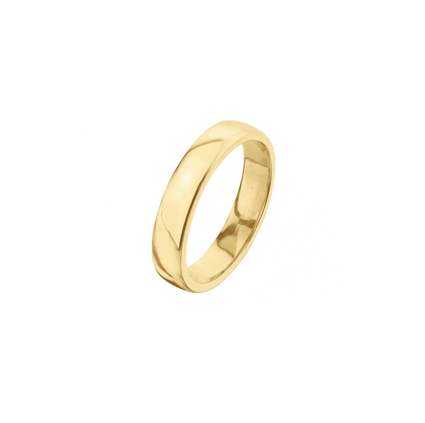 18K Yellow Gold Simple Comfort Band - 4.9mm