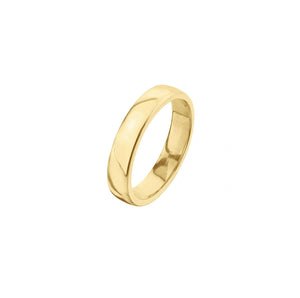 18K Yellow Gold Simple Comfort Band - 4.9mm