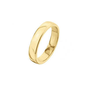 14K Yellow Gold Comfort Half Dome Band - 4.3mm