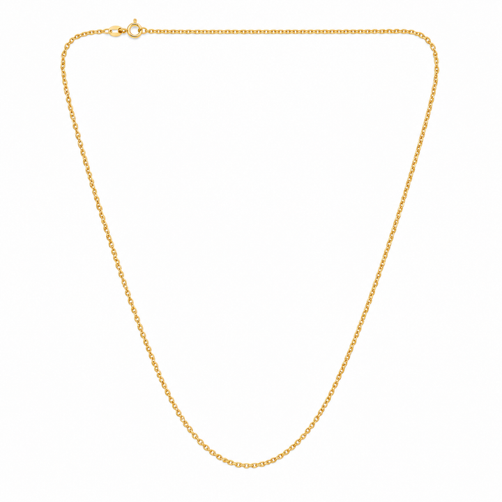 18K Yellow Gold Rolo Chain Necklace